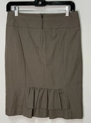 BCX Juniors Skirt Double Ruffle Back Brown Size 7 - Image 1 of 4