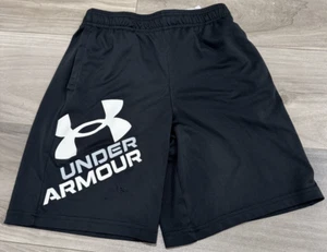 UNDERARMOUR UA Prototype 2.0 Shorts Boys Youth Medium Black White Logo - Picture 1 of 3