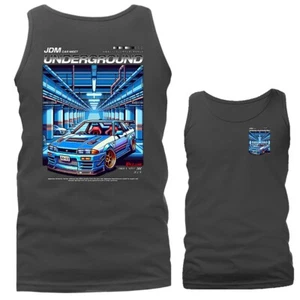 Camiseta sin mangas Pixelada JDM Importada Afinada Personalizada JDM Coche Deportivo - Imagen 1 de 11