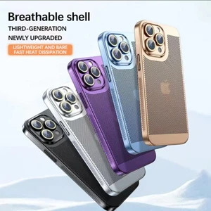 Electroplating Heat Dissipation Phone Case Cover for iPhone 15 14 13 12 Pro Max - Photo 1 sur 19