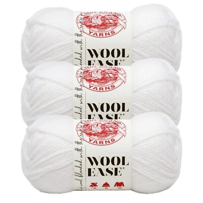 (3 Pack) Lion Brand Yarn 620-301 Wool-Ease Yarn, White/Multi - Image 1 of 4