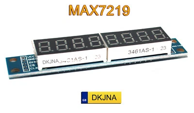 MAX7219 SPI 8-Digit 7-Segment / 8×8 Matrix Display Module MAX7219 Driver ESP32 - Image 1 of 4