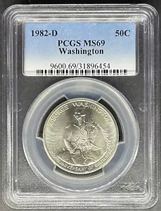 1982-D Washington Half Dollar PCGS MS-69, Buy 3 Items, Get $5 Off! - Picture 1 of 2