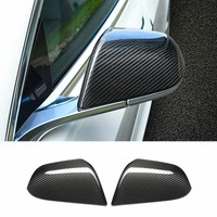 FOR 2017-21 TESLA MODEL 3 M HORN STYLE REAL CARBON FIBER SIDE MIRROR COVERS CAP FOR 2017-21 TESLA MODEL 3 M HORN STYLE REAL CARBON FIBER SIDE MIRROR COVERS CAP