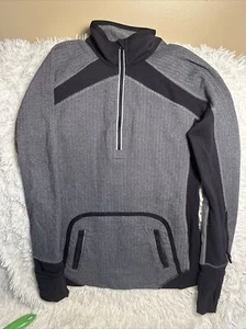 Ivivva by LULULEMON Quarter Zip Jacket 69918 Size 14 Black & Gray (#1) - Picture 1 of 6