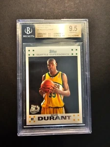 2007-08 Topps Rookie #2 Kevin Durant Rookie BGS 9.5 GEM MINT - Picture 1 of 4