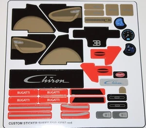 Custom Aufkleber für 42083 rot Replacement Sticker Sheet for Bugatti RED MOC - Picture 1 of 1