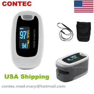 OLED Pulse Oximeter Fingertip Blood Oxygen Saturation Meter Monitor free bag USA - Picture 1 of 11