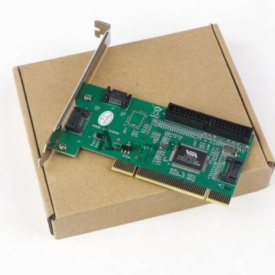 1PCS New 3 Port SATA + IDE Serial HDD ATA PCI Card VIA VT6421A - Image 1 of 4