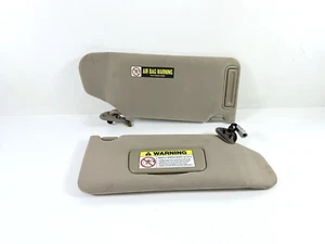 2001-2003 Acura CL Sun Visor Set Left & Right w/ Lighted Mirrors Tan Beige OEM - Picture 1 of 16