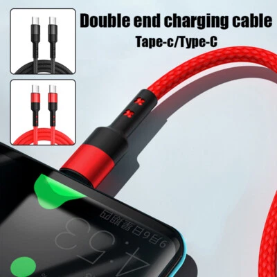 USB C To USB C Fast Charger PD 100W Dual Type C Charging Data Sync USB Cable- - Image 1 of 4