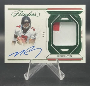 Parche distinguido impecable Michael Vick 2023 Panini auto esmeralda/5 - Imagen 1 de 2