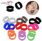 Pair 26MM-50MM SILICONE DOUBLE FLAT FLARE TUNNELS Gauges Thin Flesh Soft 2012