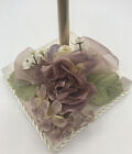 Beverly Clark Collection Penholder English Garden with Mauve Ribbon Gold Pen