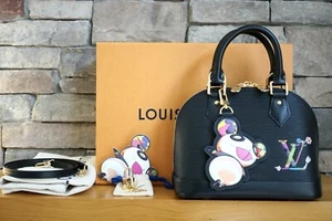 2025 Louis Vuitton x Murakami Black Alma BB Shoulder Small Bag Receipt US SELLER - Picture 1 of 15