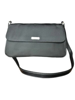 NWOT Black LIZ Claiborne Shoulder Bag Handbag Purse Soft Fabric Built in Wallet - Image 1 of 4