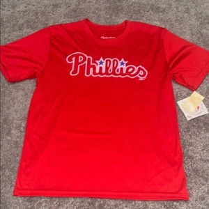 Genuine  MLB Merchandise Phillies Red T-Shirt kids size large - Picture 1 of 5
