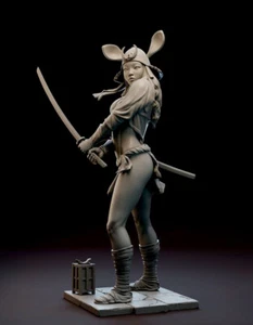 Figuras de resina 1/24 modelo japonés sexy samurai sin montar sin pintar - Imagen 1 de 4