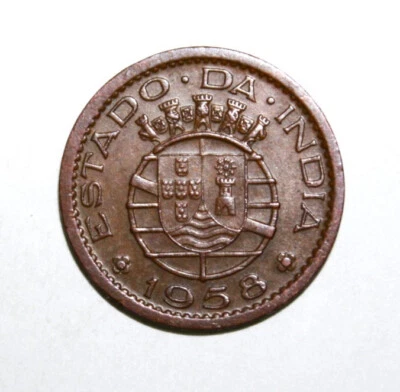 S7 - Portugal - Portuguese India 10 Centavos 1958 AU / Unc. Coin -Tiny Towers - Image 1 of 2