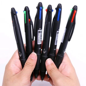 4in1 Multi-color Ballpoint Pen 0.7mm Refill Retractable Fine Point Study Office - Picture 1 of 12