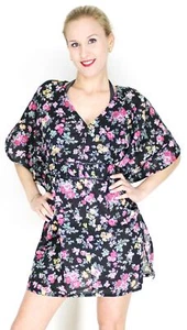 LA LEELA Women's Plus Size Beach Cover Up Swimsuit Swimwear US 10-14 Black_E836 - Picture 1 of 3
