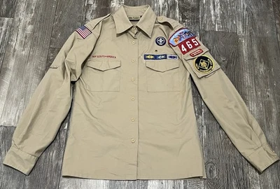 Boy Scouts Ladies Shirt Small Performance Patches Great Southwest Council BSA - Image 1 of 4