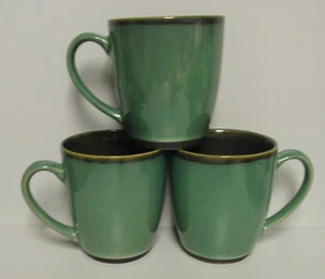 Sango NOVA GREEN Coffee Mugs   SOLD IN SET OF THREE More Items Here - Picture 1 of 3