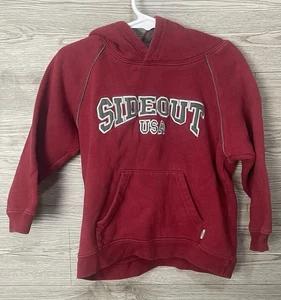 Vintage 90s Sideout Graphic Surf Skate Hoodie White Youth 4T - Picture 1 of 7
