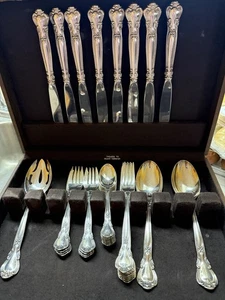 Gorham Sterling Silver dinnerware, pattern Chantilly, Used Sparingly, 35 Pieces - Picture 1 of 8