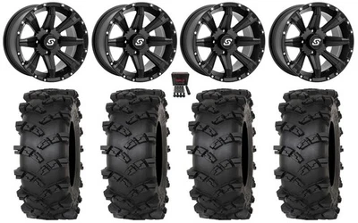 Sedona Sparx 14" Wheels Black 30" Outlaw M/T Tires Yamaha Viking Wolverine - Image 1 of 4