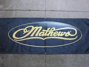 NICE GIANT MATHEWS Bow Archery Dealer Banner Sign Garage 40x106 Hunting Deer - Picture 1 of 8