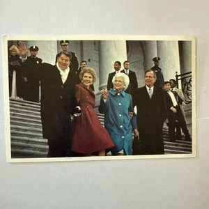 George Bush Ronald Reagan And Wives Picture Republicans History 71/2 X 5 - Picture 1 of 3