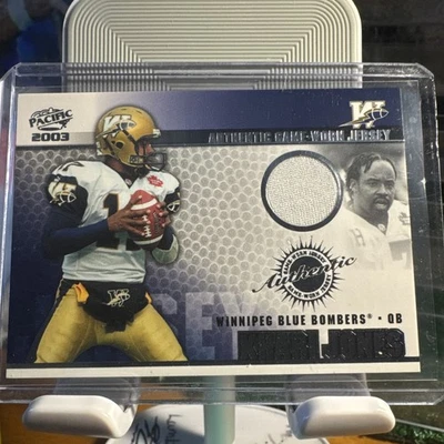 2003 Pacific - KHARI JONES - Game Used Jersey - CFL WINNIPEG BLUE BOMBERS - Image 1 of 2