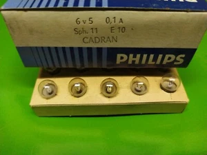 AMPOULES Lampe cadran 6,5 V 0.1 amp Sph 11 E10 Lot 5 Pcs L7 - Picture 1 of 4