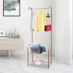 Appendiabiti attaccapanni guardaroba scarpiera appendiabiti 2 ripiani - Foto 1 di 21