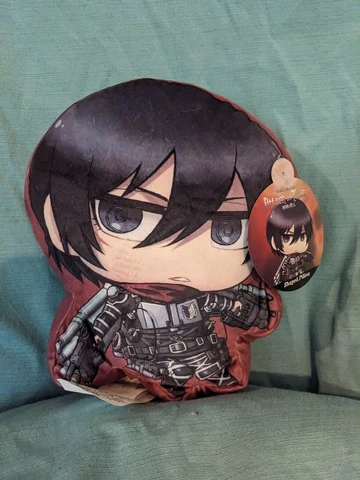 Attack on Titan Mikasa Ackerman Plush Pillow Final Season Anime Cover