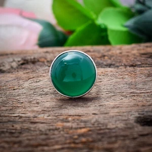 Ravishing Verde Onix Piedra 925 Plata de Ley Handmade Regalo Anillo para Ella - Imagen 1 de 5