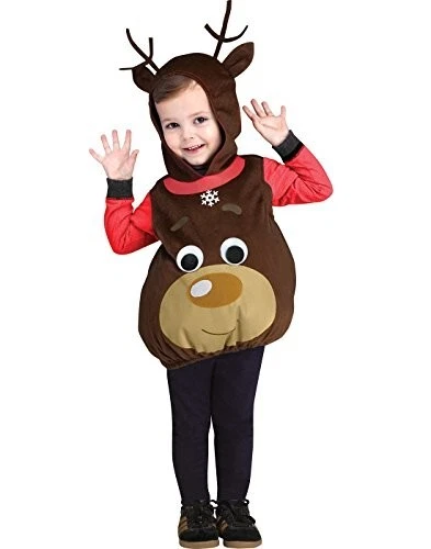 Navidad Acebo Día Reno Niño Pequeño Foto 1 de 1