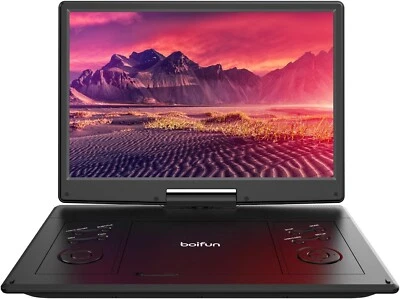 Boifun 15.7" Portable DVD Player with Swivel Screen Region Free Remote Control