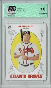 Austin Riley 2019 Topps #312 Throwback SP 1218 Made Rookie Card PGI 10 - Picture 1 of 1