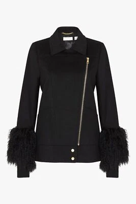 BNWT SASS & BIDE "Nothing Compares 2 U" Wool Blend Shearling Trim Coat - Size 6 - Image 1 of 4