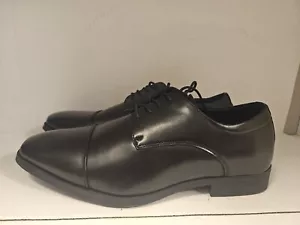 Van Heusen Turk Classic Oxford Non Slip Memory Foam Black Dress Shoes Size 12 - Picture 1 of 12