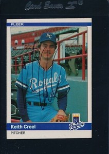 1984 Fleer #346 Keith Creel Royals Signed Auto *28383