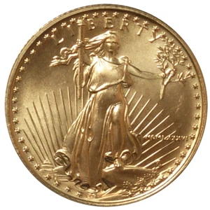 1986 $10 American Gold Eagle 1/4 oz Brilliant Uncirculated - Picture 1 of 2