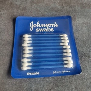 Vintage Johnson's Swabs Johnson 10 unidades tamaño de viaje del año 1983 - *NUEVO* - Imagen 1 de 2