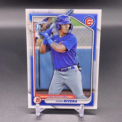 2024 Bowman 1st Josh Rivera RC Chicago Cubs Rookie #115 - Image 1 of 2