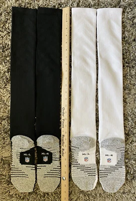Nike NFL Grip Elite Vapor Over the Calf White Football Socks XL Fits Size 12-15