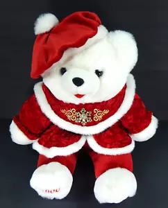 DE COLECCIÓN 2000 COPO DE NIEVE BLANCO OSO DE PELUCHE NAVIDAD PELUCHE SUPER SUAVE - Imagen 1 de 13