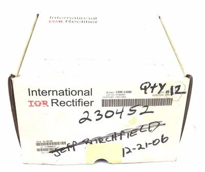 12 NEW INTERNATIONAL RECTIFIER 150U120D STANDARD RECOVERY RECTIFIERS - Image 1 of 2