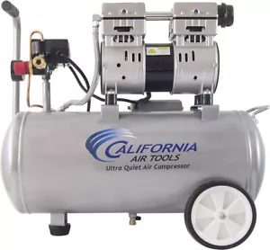 110 V kabelgebundener elektrischer Stahltank Luftkompressor ultra leise ölfrei 1,0 PS 8 GAL - Bild 1 von 6